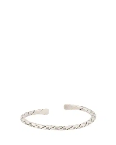 Jan Leslie Men's Sterling Silver Twist and Screw Cuff Bracelet | Thumbnail 1