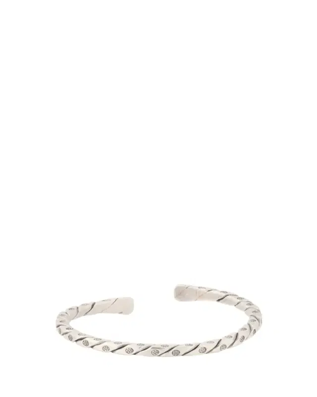 Jan Leslie Men's Sterling Silver Twist and Screw Cuff Bracelet