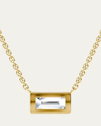 VRAI 14K Yellow Gold Bezel Lab Grown Diamond Necklace, 18"L, 0.5tcw | Thumbnail 3