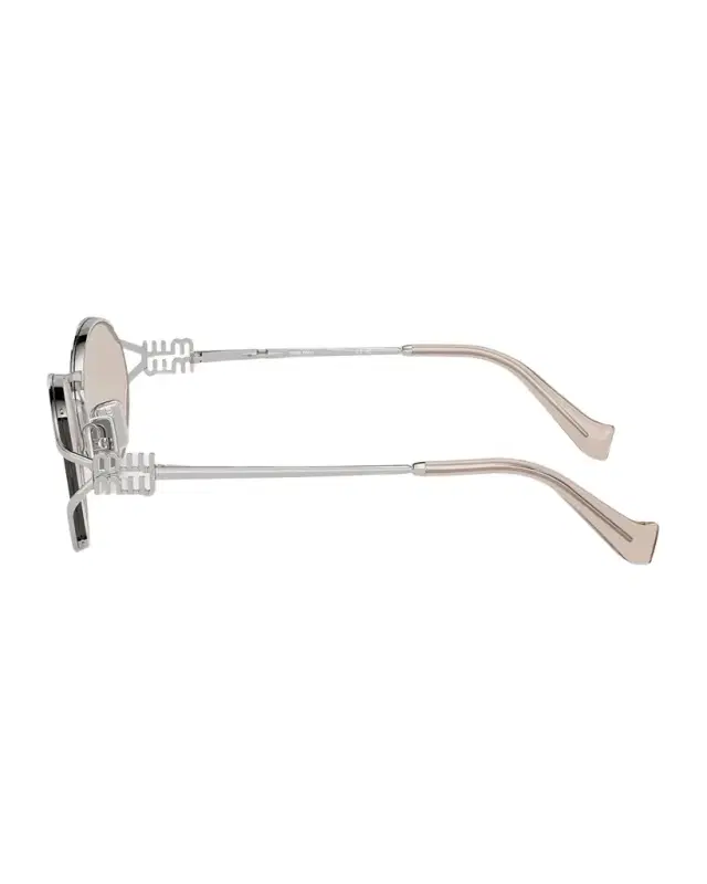 Logo Metal Oval Sunglasses