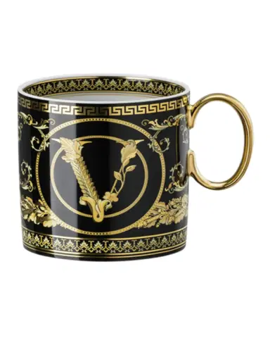Versace Virtus Gala Black Mug With Handle | Thumbnail 2