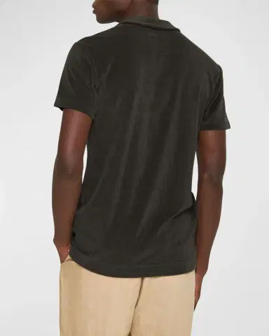 Orlebar Brown Men's Organic Cotton Terry Short-Sleeve Polo Shirt | Thumbnail 3 Orlebar Brown Men's Organic Cotton Terry Short-Sleeve Polo Shirt | Thumbnail 3