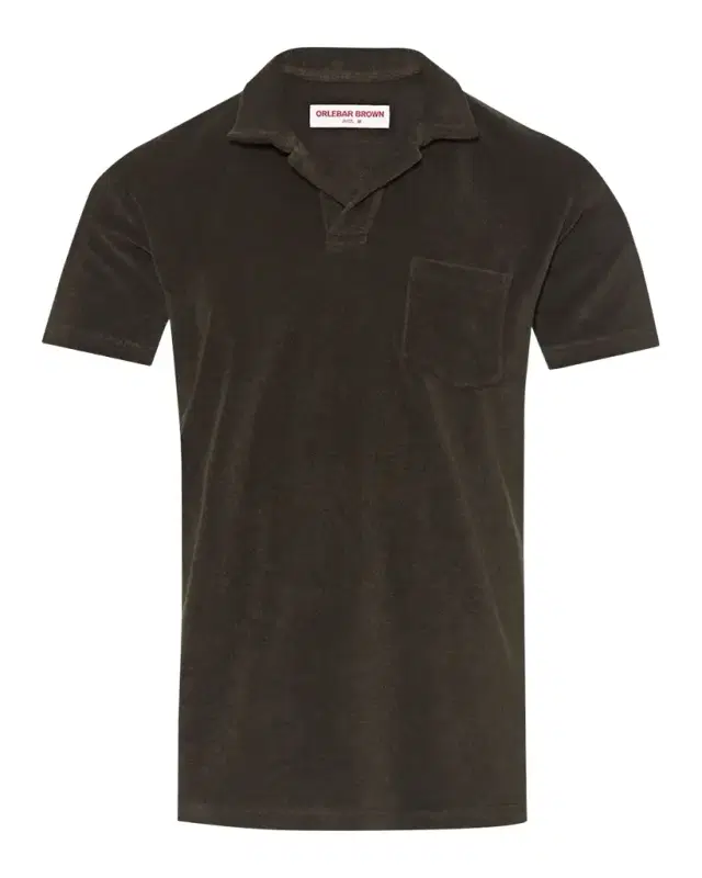 Men 's Organic Cotton Terry Short-Sleeve Polo Shirt