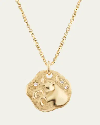 Aaryah 18K Yellow Gold Mini Diamond Zodiac Pendant Necklace | Thumbnail 12 Aaryah 18K Yellow Gold Mini Diamond Zodiac Pendant Necklace | Thumbnail 12
