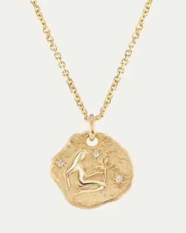 Aaryah 18K Yellow Gold Mini Diamond Zodiac Pendant Necklace | Thumbnail 20 Aaryah 18K Yellow Gold Mini Diamond Zodiac Pendant Necklace | Thumbnail 20