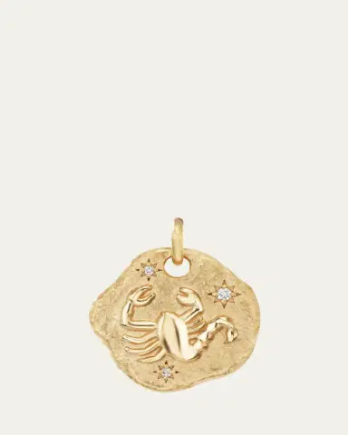Aaryah 18K Yellow Gold Mini Diamond Zodiac Pendant Necklace | Thumbnail 3 Aaryah 18K Yellow Gold Mini Diamond Zodiac Pendant Necklace | Thumbnail 3