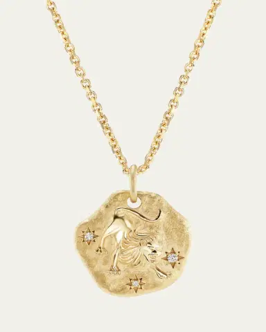 Aaryah 18K Yellow Gold Mini Diamond Zodiac Pendant Necklace | Thumbnail 8 Aaryah 18K Yellow Gold Mini Diamond Zodiac Pendant Necklace | Thumbnail 8