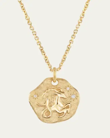 Aaryah 18K Yellow Gold Mini Diamond Zodiac Pendant Necklace | Thumbnail 10 Aaryah 18K Yellow Gold Mini Diamond Zodiac Pendant Necklace | Thumbnail 10