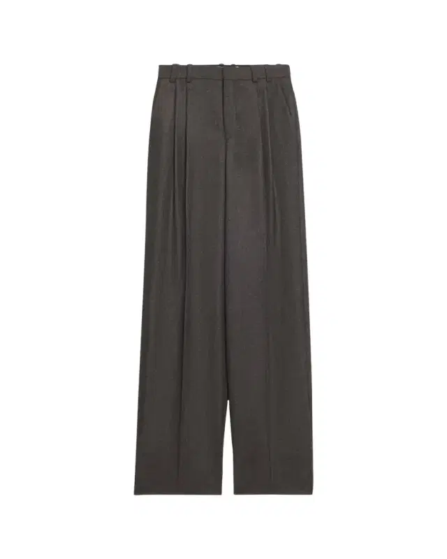 Wide-Leg Tailored Pants with Pleating