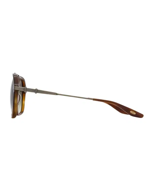 Barton Perreira D. Ellis Havana Zyl & Titanium Aviator Sunglasses