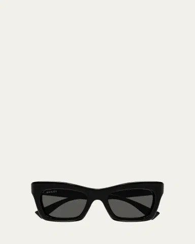 Gucci Logo Acetate Cat-Eye Sunglasses | Thumbnail 3