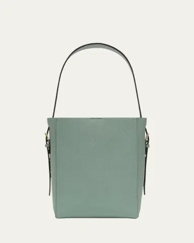 Valextra Secchiello Small Leather Bucket Bag | Thumbnail 3