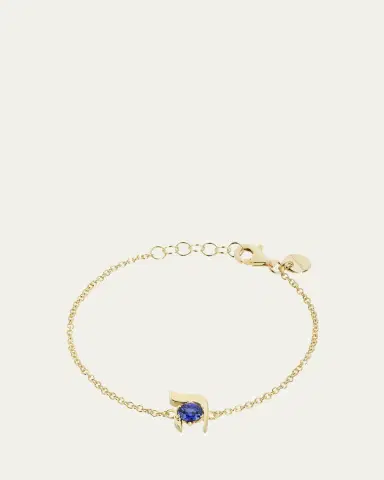 Procaccia Jewelry 18K Gold Hebrew HEI Initial Bracelet | Thumbnail 7