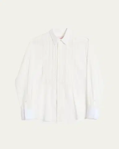 Valentino Garavani Men's Lace-Plastron Tuxedo Shirt | Thumbnail 2
