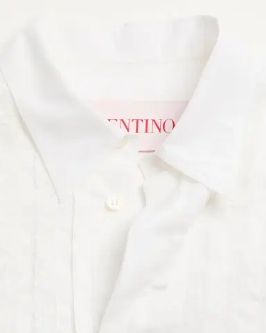 Valentino Garavani Men's Lace-Plastron Tuxedo Shirt | Thumbnail 5