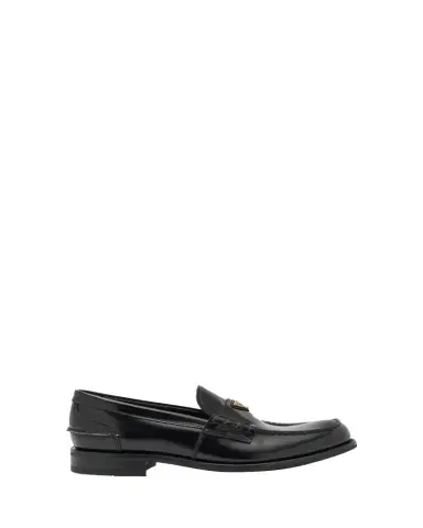 Prada Men's Brushed Leather Split-Toe Loafers | Thumbnail 1 Prada Men's Brushed Leather Split-Toe Loafers | Thumbnail 1