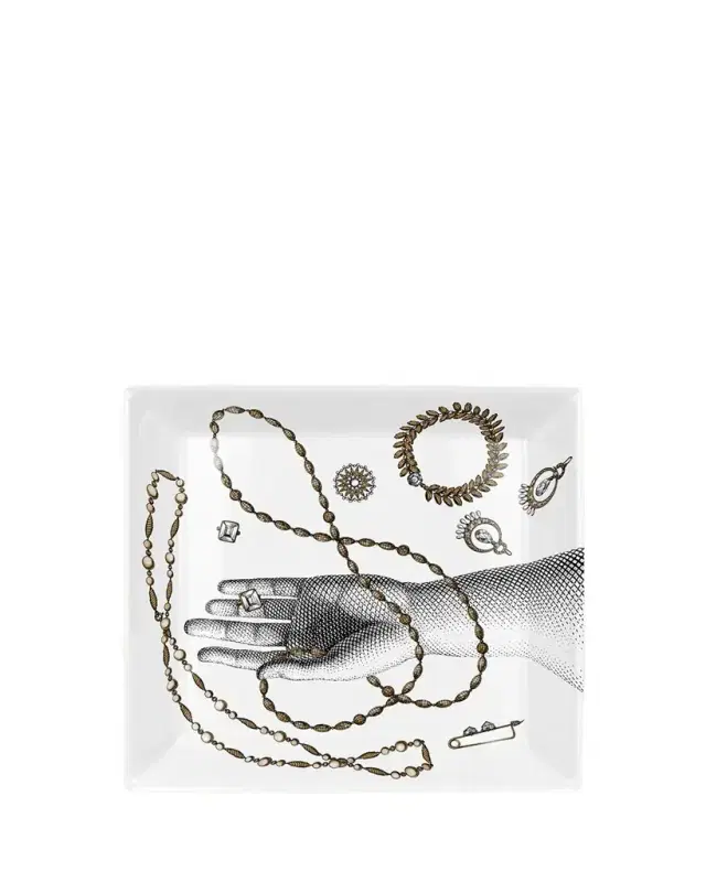 Fornasetti Mano con Gioielli Square Tray