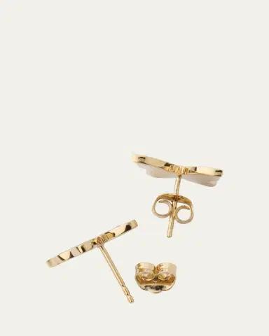 Sydney Evan 14K Yellow Gold Mosaic Butterfly Stud Earrings with Diamonds | Thumbnail 3