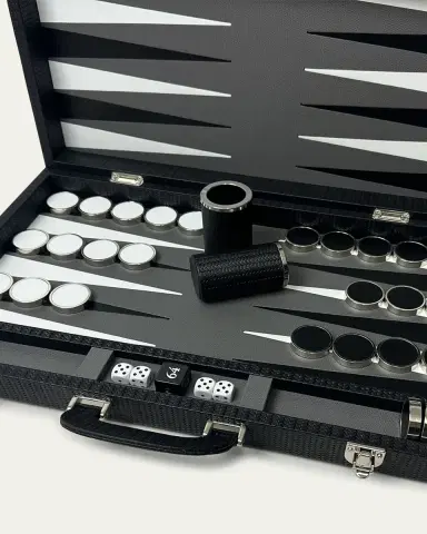 Renzo Romagnoli Carbon Fiber Large Backgammon Set | Thumbnail 4 Renzo Romagnoli Carbon Fiber Large Backgammon Set | Thumbnail 4