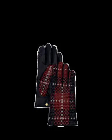 Agnelle Two-Toned Lambskin Leather Gloves | Thumbnail 2