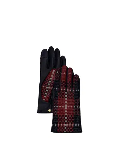 Agnelle Two-Toned Lambskin Leather Gloves | Thumbnail 1