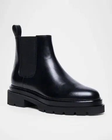 Santoni Forestlow Leather Chelsea Booties | Thumbnail 5