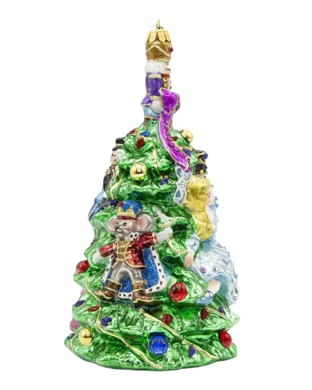 Clara and the Nutcracker Glass Christmas Ornament