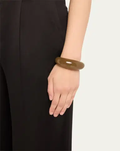 Saint Laurent Bumpy Moon Resin Bracelet | Thumbnail 4