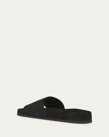 TOM FORD Men's Wicklow Perforated Suede Slides | Thumbnail 2