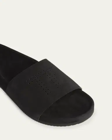 TOM FORD Men's Wicklow Perforated Suede Slides | Thumbnail 4