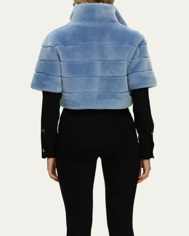 Gorski Reversible Shearling Lamb Bolero | Thumbnail 3 Gorski Reversible Shearling Lamb Bolero | Thumbnail 3