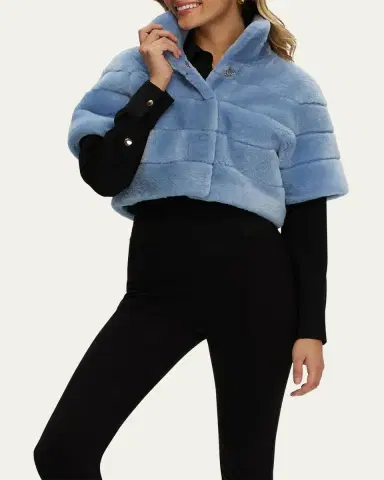 Gorski Reversible Shearling Lamb Bolero | Thumbnail 4 Gorski Reversible Shearling Lamb Bolero | Thumbnail 4