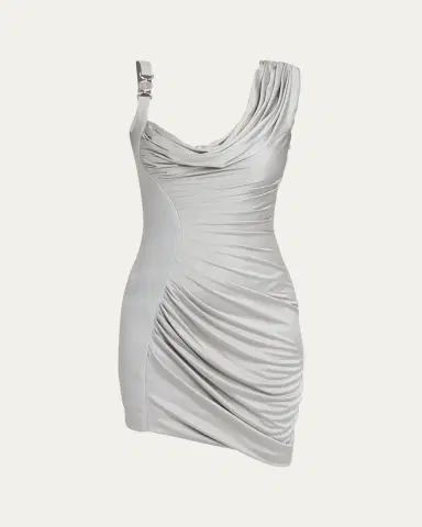 Versace Draped Liquid Jersey Mini Cocktail Dress | Thumbnail 5 Versace Draped Liquid Jersey Mini Cocktail Dress | Thumbnail 5