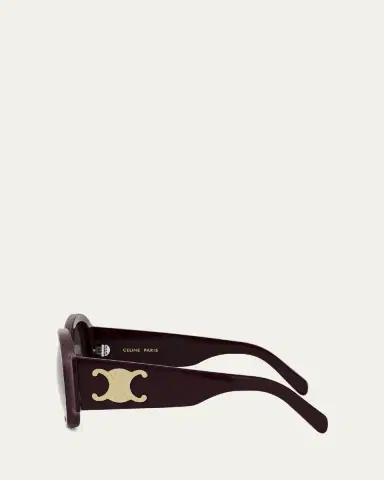 Celine Max Triomphe Round Acetate Sunglasses | Thumbnail 3