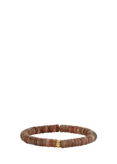 Sydney Evan Beaded Moonstone Bracelet with Tiny Diamond Daisy Charm | Thumbnail 3