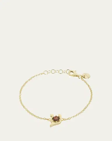 Procaccia Jewelry 18K Gold Hebrew AYN Initial Bracelet | Thumbnail 7