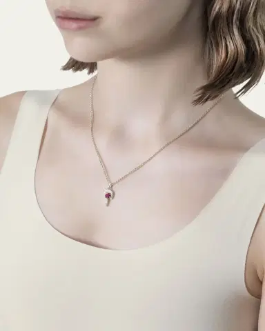 Procaccia Jewelry 18K Gold Hebrew QUF Initial Necklace | Thumbnail 2 Procaccia Jewelry 18K Gold Hebrew QUF Initial Necklace | Thumbnail 2