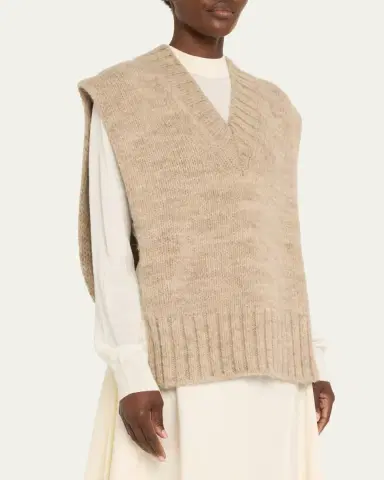 Maison Margiela Open Side Alpaca-Blend Sweater Vest | Thumbnail 4 Maison Margiela Open Side Alpaca-Blend Sweater Vest | Thumbnail 4