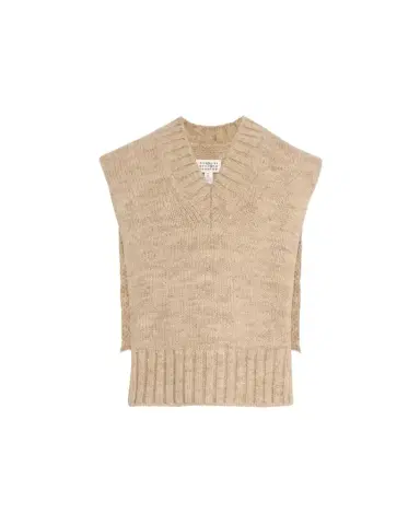 Maison Margiela Open Side Alpaca-Blend Sweater Vest | Thumbnail 1 Maison Margiela Open Side Alpaca-Blend Sweater Vest | Thumbnail 1