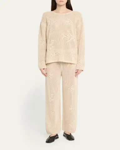 Bode Angel Fish Knit Lace Joggers | Thumbnail 2 Bode Angel Fish Knit Lace Joggers | Thumbnail 2