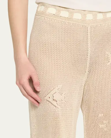 Bode Angel Fish Knit Lace Joggers | Thumbnail 5 Bode Angel Fish Knit Lace Joggers | Thumbnail 5
