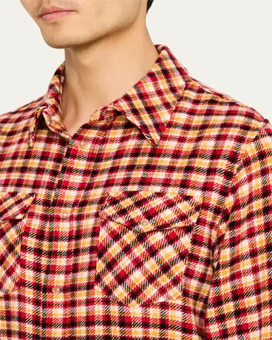 God's True Cashmere Men's Sunstone Tartan Sport Shirt | Thumbnail 5
