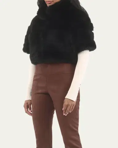 Gorski Reversible Merinillo Shearling Lamb Bolero | Thumbnail 4
