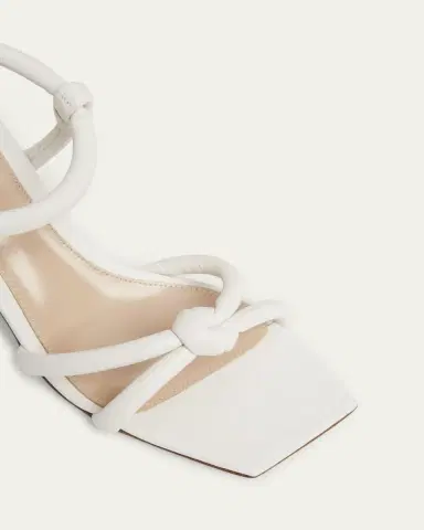 Gianvito Rossi Knotted Leather Block-Heel Sandals | Thumbnail 4