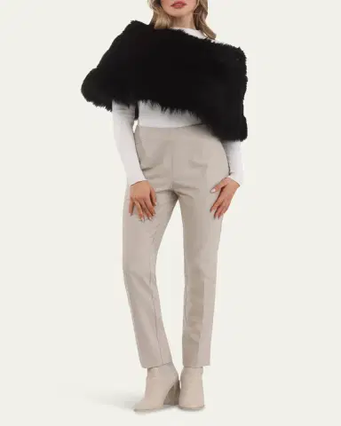 Gorski Reversible Merinillo Shearling Lamb Cape | Thumbnail 2