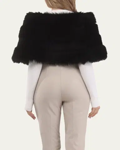 Gorski Reversible Merinillo Shearling Lamb Cape | Thumbnail 3