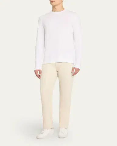 Giorgio Armani Men's Solid Cotton T-Shirt | Thumbnail 7