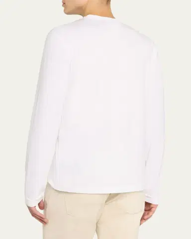 Giorgio Armani Men's Solid Cotton T-Shirt | Thumbnail 8