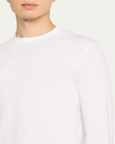 Giorgio Armani Men's Solid Cotton T-Shirt | Thumbnail 10