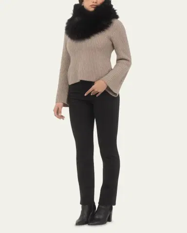 Gorski Select Lamb Shearling Infinity Scarf | Thumbnail 2